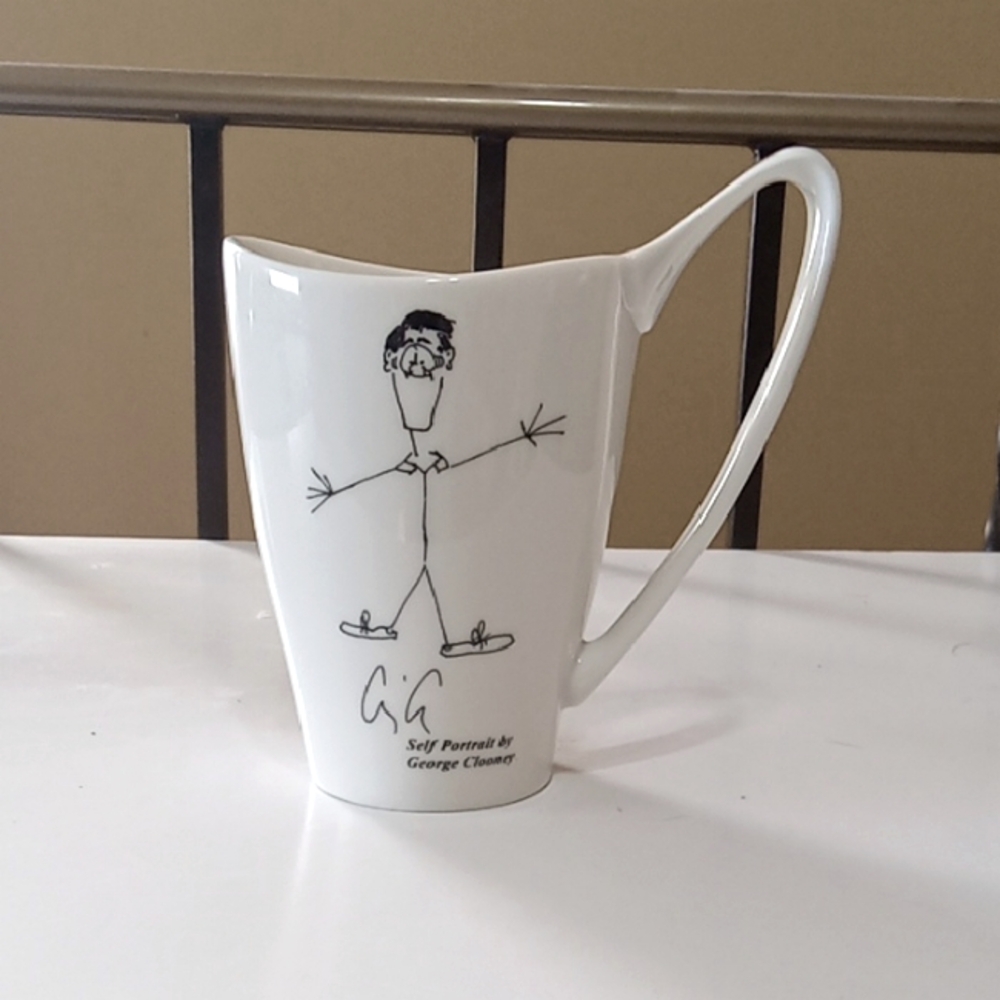 George Clooney White Mug with Unique Design
